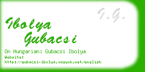 ibolya gubacsi business card